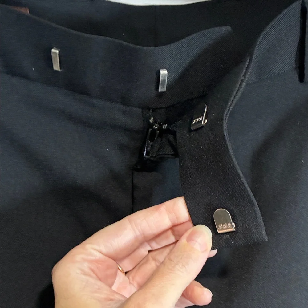 Perry Ellis Portfolio Black Dress Pants 34 Career Office Slacks